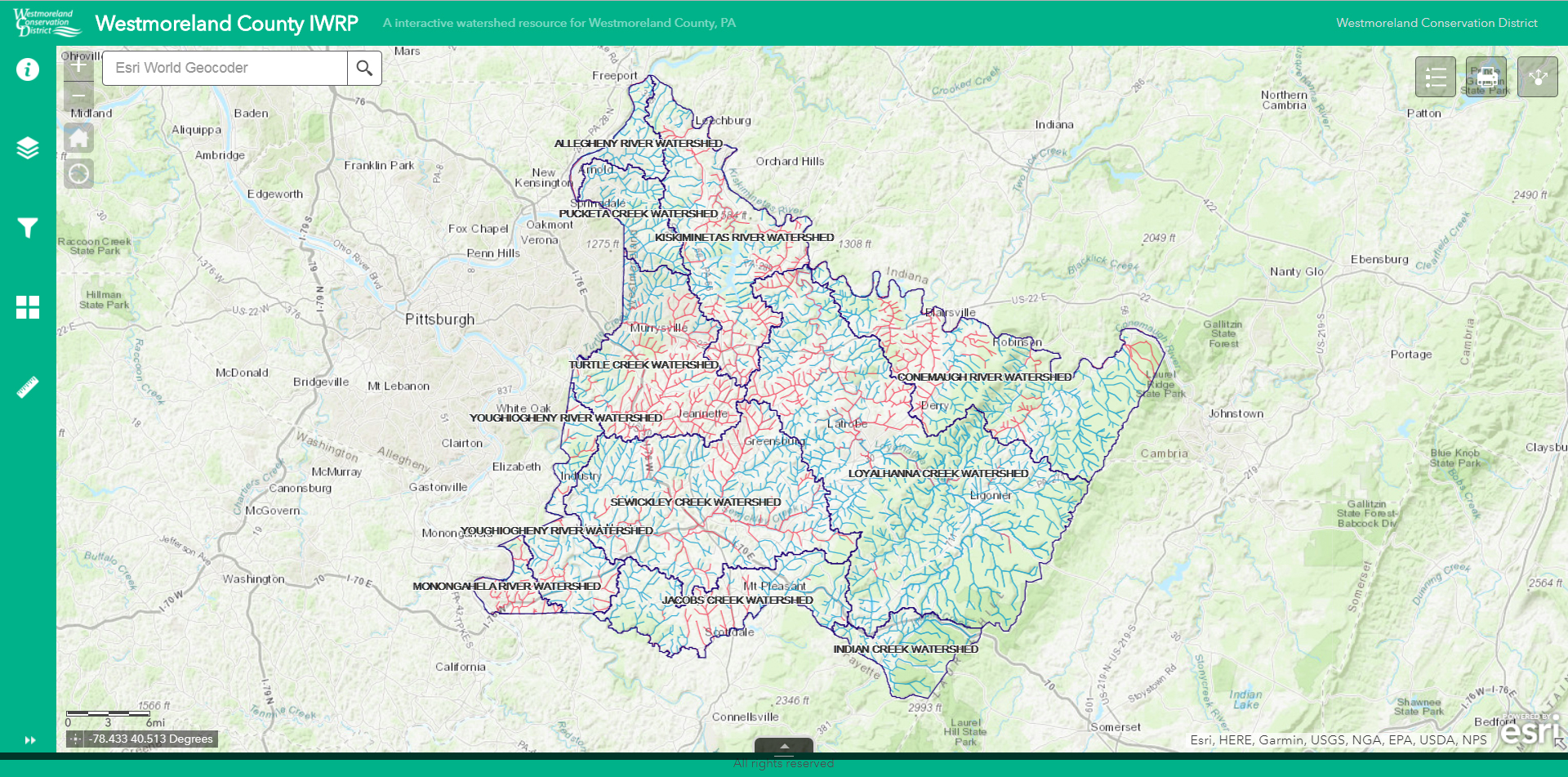 Interactive Mapping Westmoreland County IWRP